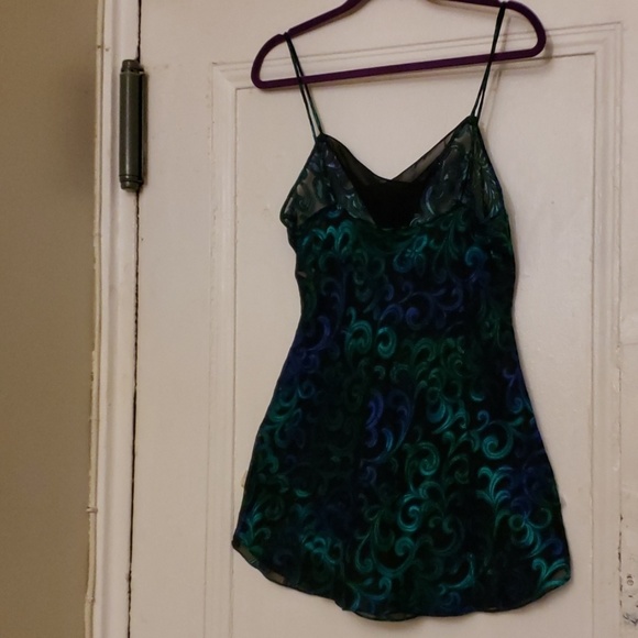 Oscar De La Renta Green Floral Cami Size 34 - Picture 3 of 8